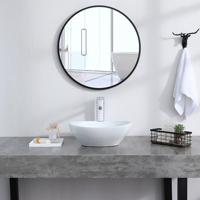 Bathroom Above Counter Egg Shape Oval Bowl Ceramic Vessel Vanity Sink Art Basin