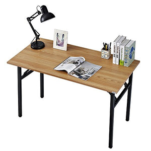 AUXLEY 47“ Teak Folding Computer Desk with  Black Leg