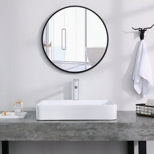 Bathroom Above Counter Rectangular Ceramic Vessel Vanity Sink Art Basin