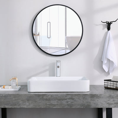 Bathroom Above Counter Rectangular Ceramic Vessel Vanity Sink Art Basin