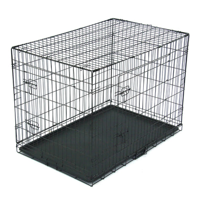42" Pet Kennel Cat Dog Folding Steel Crate Animal Playpen