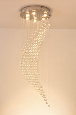 6 Light Unique / Statement Geometric Chandelier