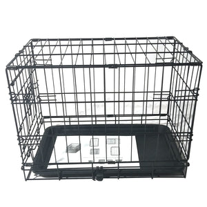 20" Pet Kennel Cat Rabbit Folding Steel Crate Animal Playpen Wire Metal Cage