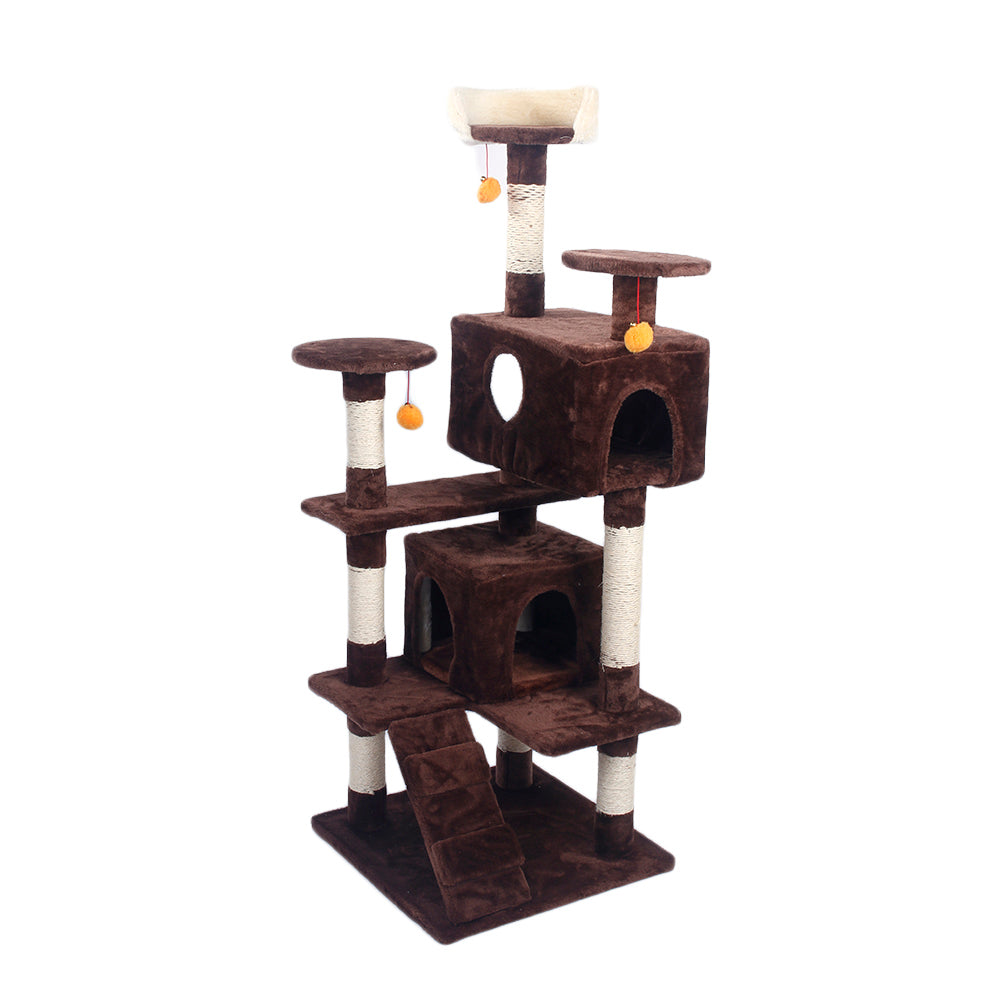 M9C 52" Sisal Hemp Cat Tree Brown