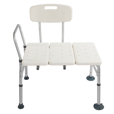 3 Blow Molding Plates Aluminium Alloy Elderly Bath Chair White