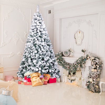 6FT PVC Flocking Christmas Tree 750 Branches Automatic Tree