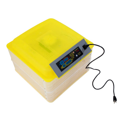 Yellow & Transparent 96-Egg Practical Fully Automatic Poultry Incubator