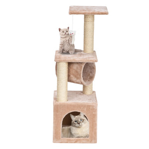 36" Stable Cute Sisal Cat Climb Holder Cat Tower Beige