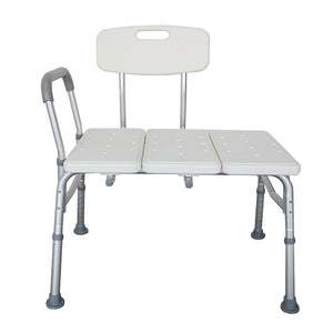 3 Blow Molding Plates Aluminum Alloy Elderly Bath Chair White