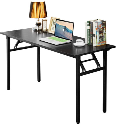 AUXLEY 55“ Black Folding Computer Desk with Black Leg