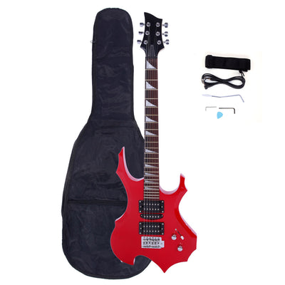Red Flame Shaped Electric Guitar