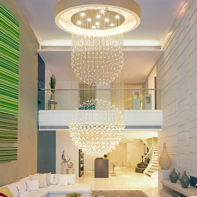 K9 Foyer Chandelier for Entryway or Staircase (Two-Ball)