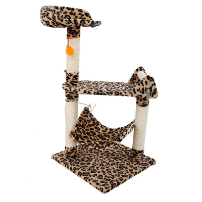 M32 32" Stable Cute Sisal Cat Climb Holder Cat Tower Leopard Print
