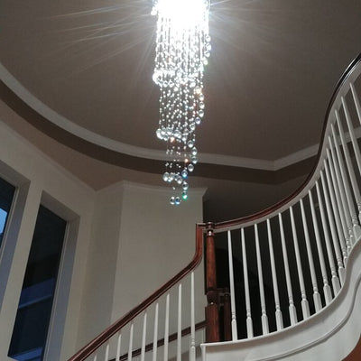 Spiral Design 6 Light Chandeliers for Entryway and Staircase