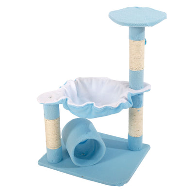 M51 28" Stable Cute Sisal Cat Climb Holder Cat Tower Lamb Blue