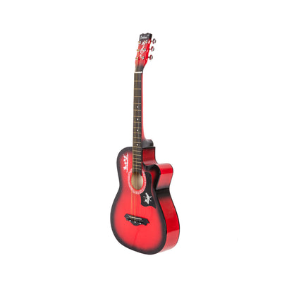 Red Basswood Guitar with LCD Tuner