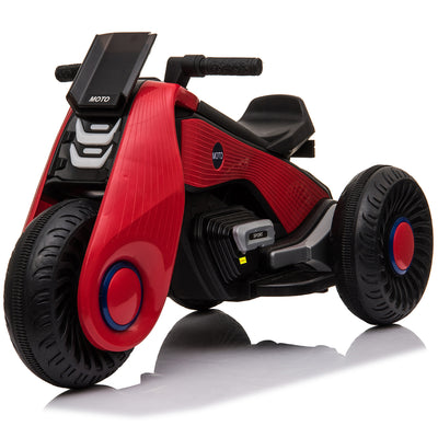 Children's Electric Motorcycle 3 Wheels Double Drive Red