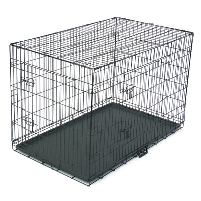 48" Pet Kennel Cat Dog Folding Steel Crate Animal Playpen