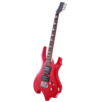 Red Flame Shaped Electric Guitar