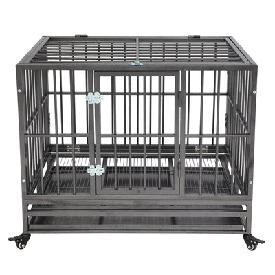 36” Heavy Duty Dog Cage Crate Kennel Metal Pet Playpen