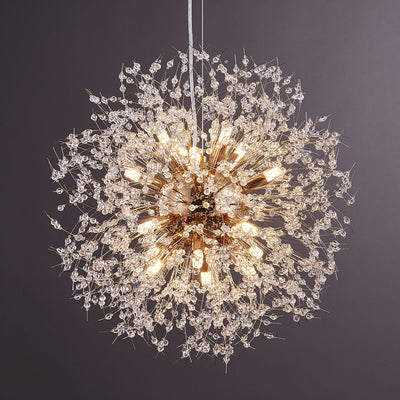 12-Light Sputnik Chandelier Crystal Beaded Chandelier