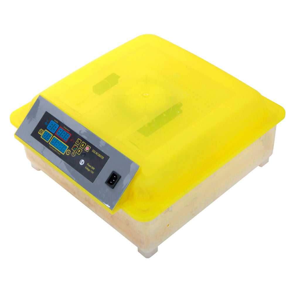 56-Egg Practical Fully Automatic Poultry Incubator (US Standard) Yellow & Transparent