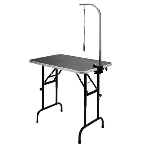 35" Highly adjustable foldable Pet Grooming Table with Adjustable Arm Black