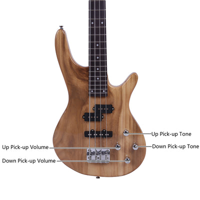 Burlywood Color Stylish IB Bass with Power Line