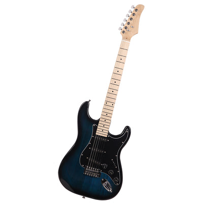 Dark Blue Stylish Electric Guitar with Black Pickguard