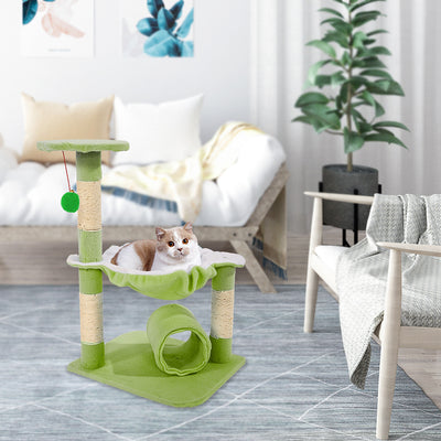M51 28" Stable Cute Sisal Cat Climb Holder Cat Tower Lamb Green