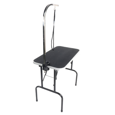 32" Foldable Pet Grooming Table with Adjustable Arm Black
