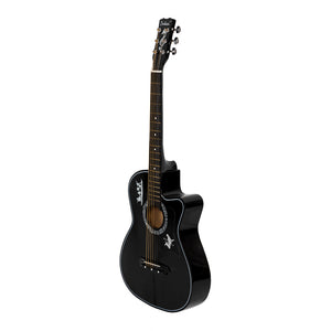Black DK-38C Basswood Guitar with LCD Tuner