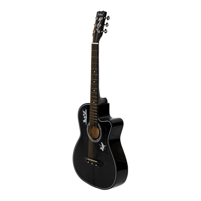 Black DK-38C Basswood Guitar with LCD Tuner