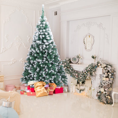 7ft Pvc Flocking Christmas Tree 1300 Branches Automatic Tree