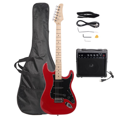 Red Stylish Electric Guitar with Black Pickguard
