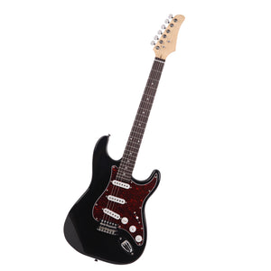 Black & Red Stylish Pearl-shaped Pickguard Electric Guitar