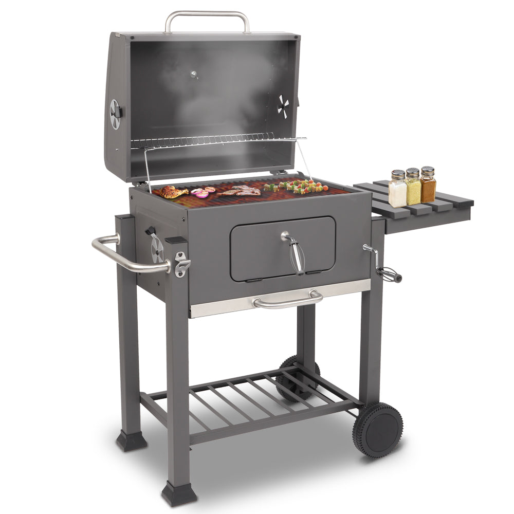 Square Oven Charcoal Oven Plastic Wheel