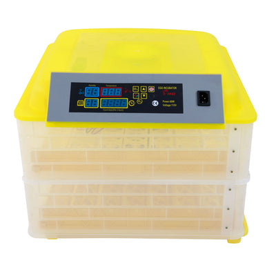 Yellow & Transparent 112-Egg Practical Fully Automatic Poultry Incubator