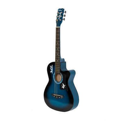 Blue Basswood Guitar with LCD Tuner