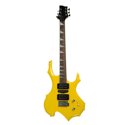 Yellow Flame Shaped Electric Guitar