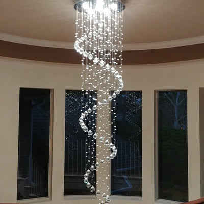 Spiral Design 6 Light Chandeliers for Entryway and Staircase