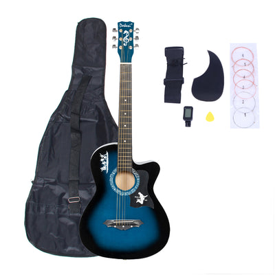 Blue Basswood Guitar with LCD Tuner