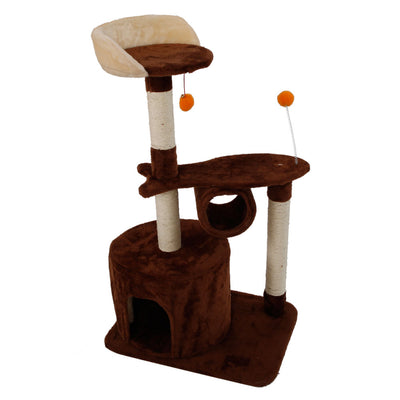M22 39" Stable Cute Sisal Cat Climb Holder Cat Tower Coffee