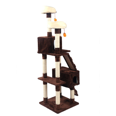 M9B 66" Sisal Hemp Cat Tree Brown