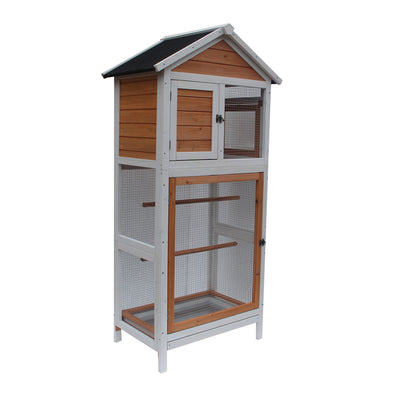Bird Cage Wooden Cockatiel Parakeet Canary Finch Conure Play House