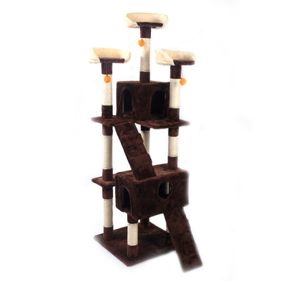 M9B 66" Sisal Hemp Cat Tree Brown