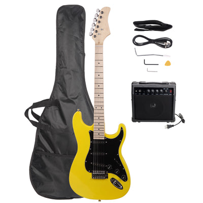 Yellow Stylish Electric Guitar with Black Pickguard