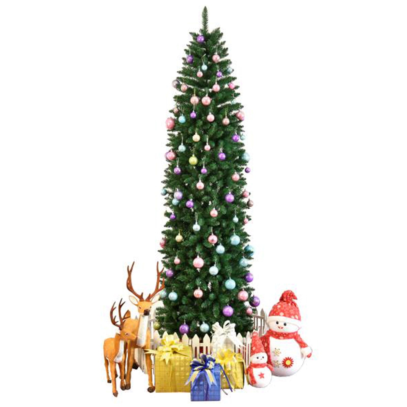 7.5ft Pointed PVC Pen Holder Christmas Tree